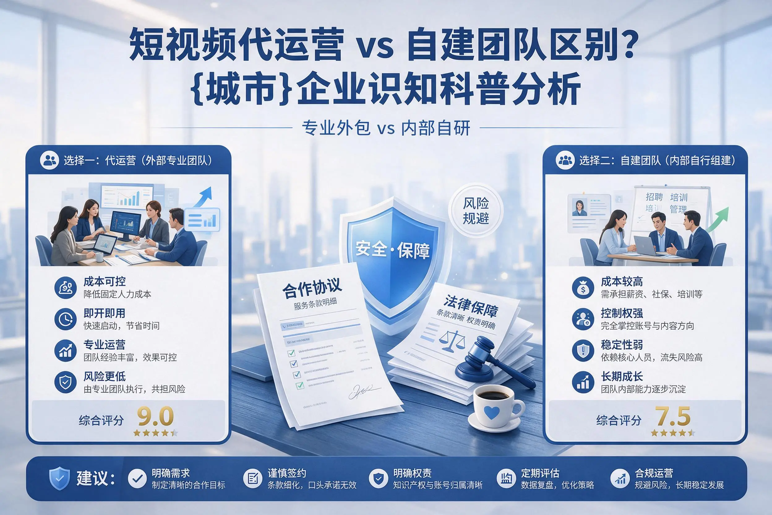 短视频代运营与自建团队区别？湖北企业认知科普分析
