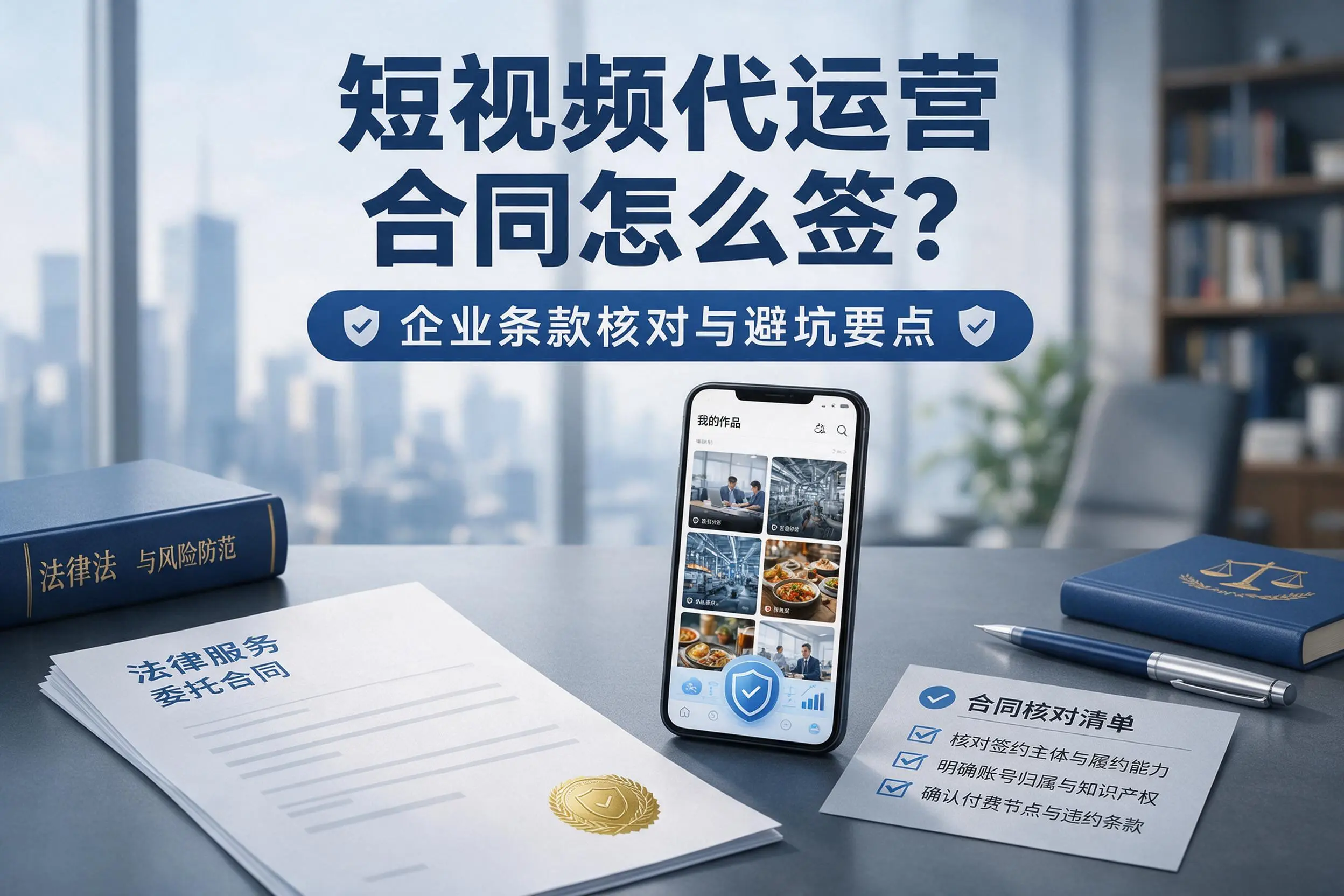 短视频代运营合同怎么签？湖北企业条款核对与避坑要点
