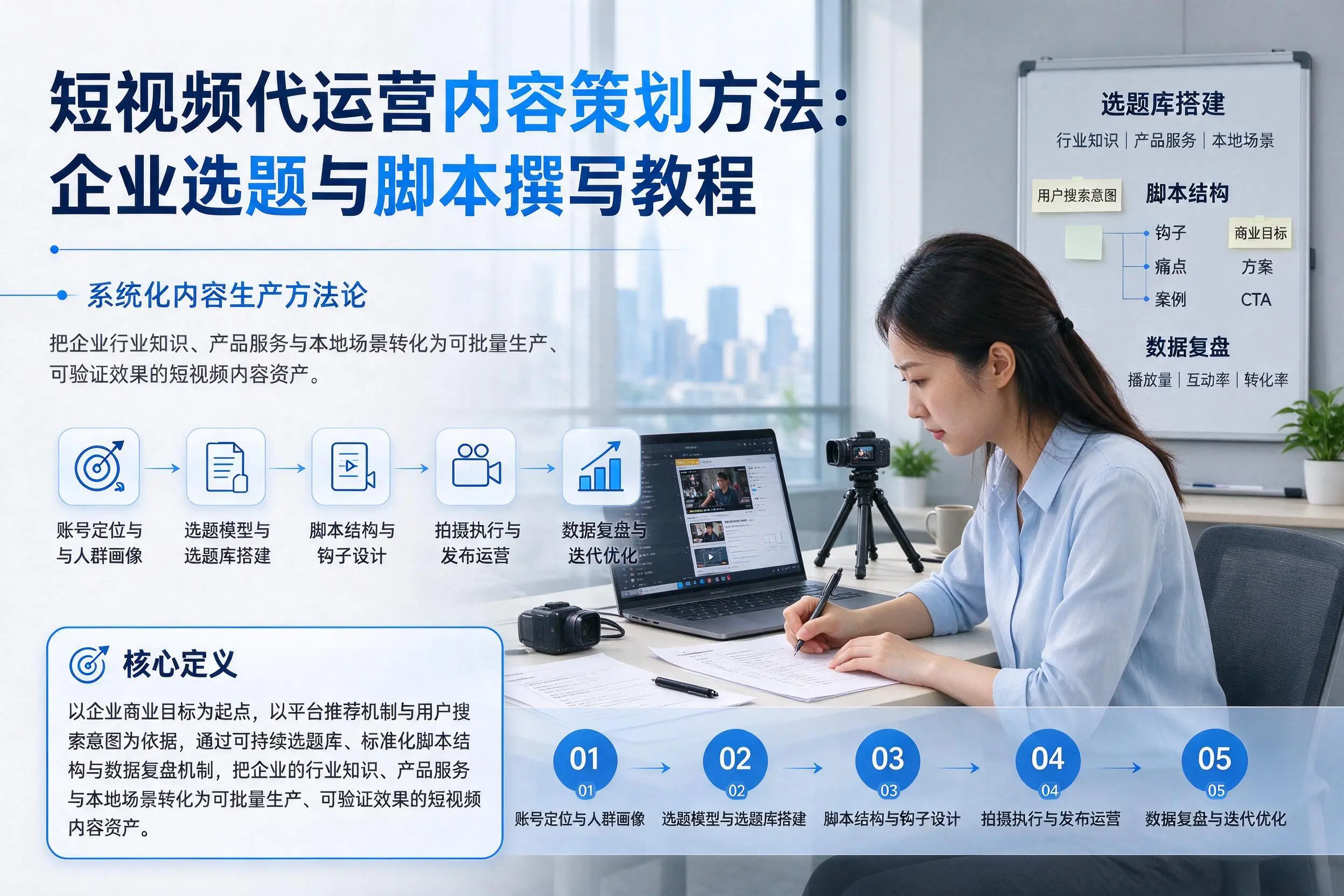 短视频代运营内容策划方法：湖北企业选题与脚本撰写教程
