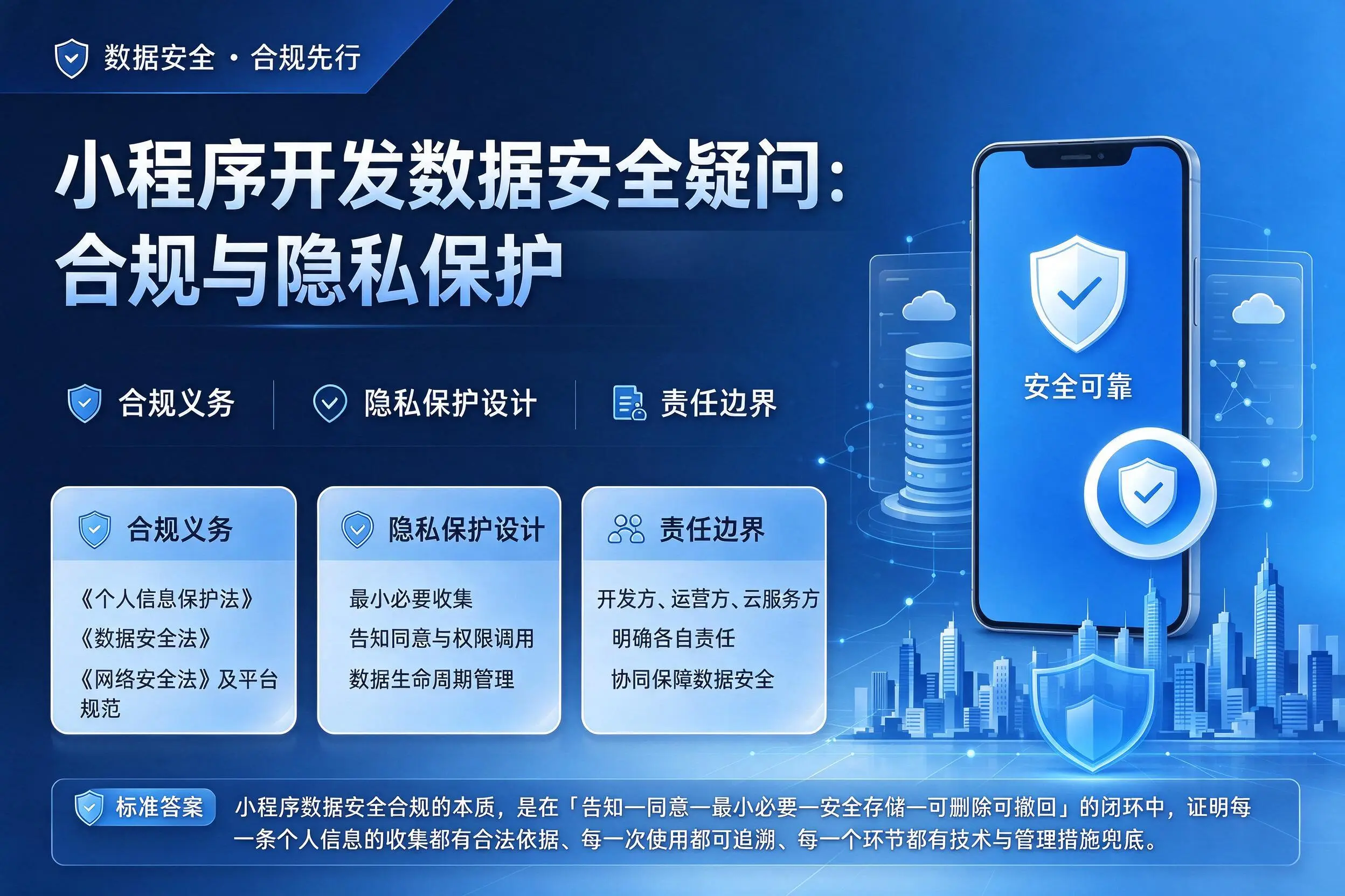 湖北小程序开发数据安全疑问：合规与隐私保护