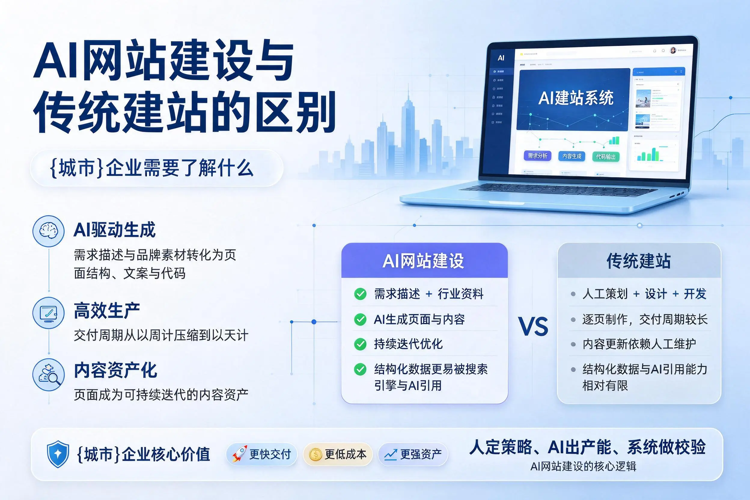 AI网站建设与传统建站的区别，湖北企业需要了解什么