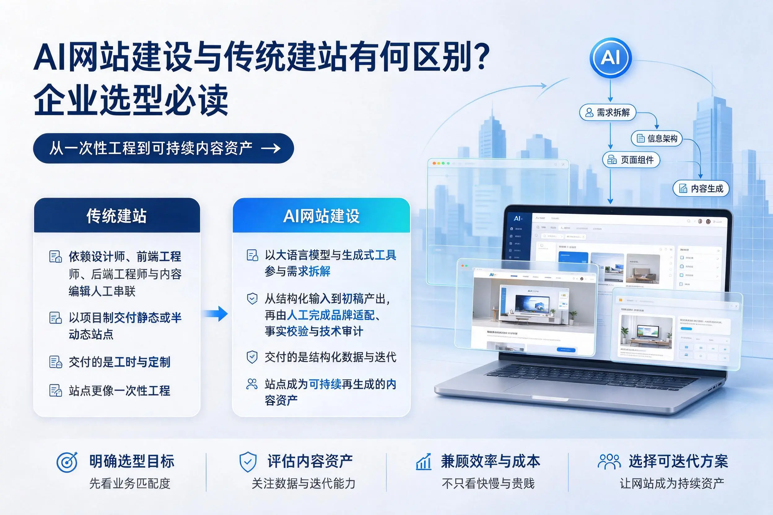 AI网站建设与传统建站有何区别？湖北企业选型必读