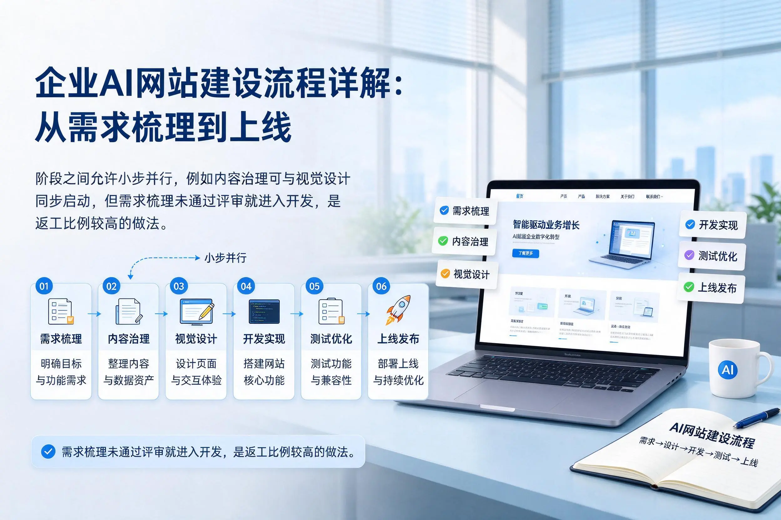 湖北企业AI网站建设流程详解：从需求梳理到上线