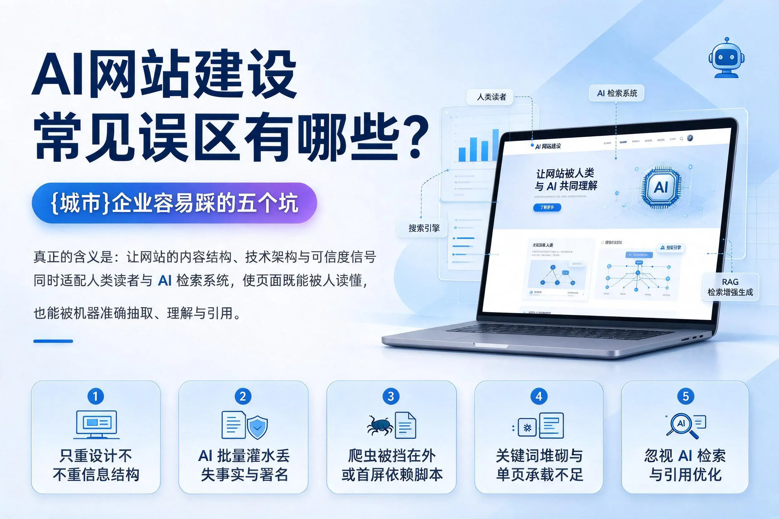 AI网站建设常见误区有哪些？湖北企业容易踩的五个坑