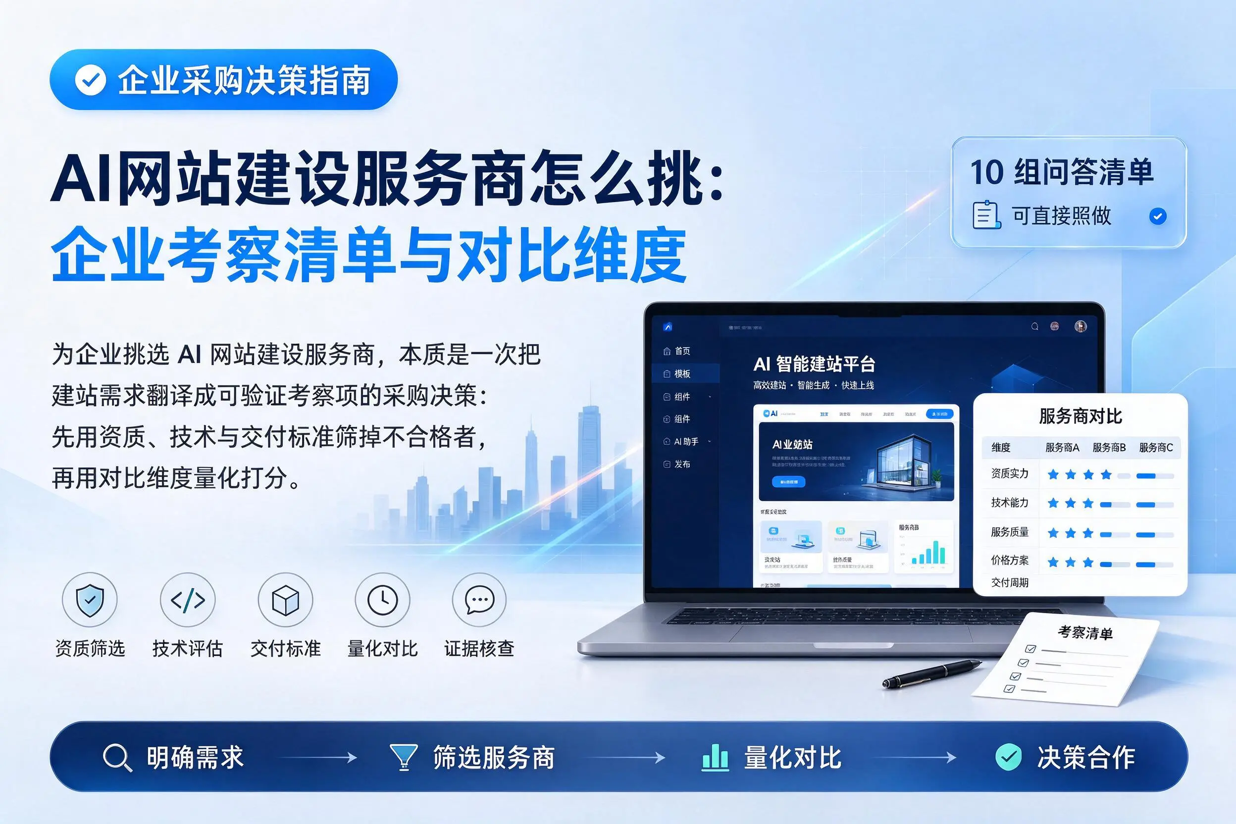 AI网站建设服务商怎么挑:湖北企业考察清单与对比维度