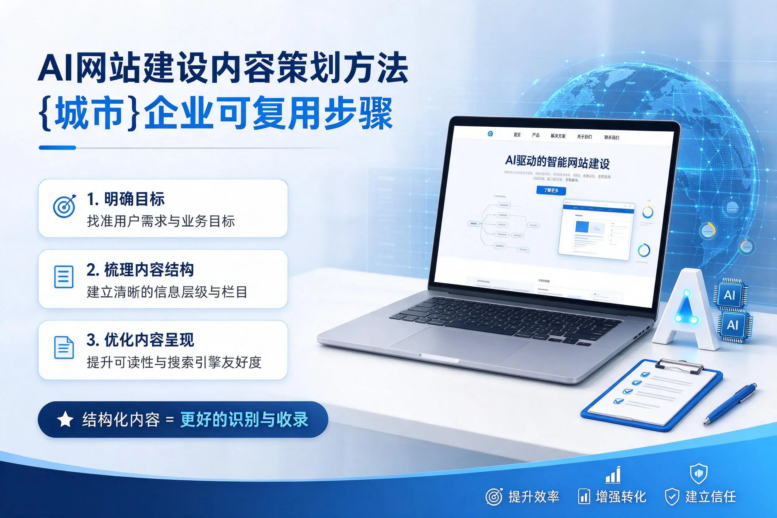 AI网站建设内容策划方法，湖北企业可复用步骤