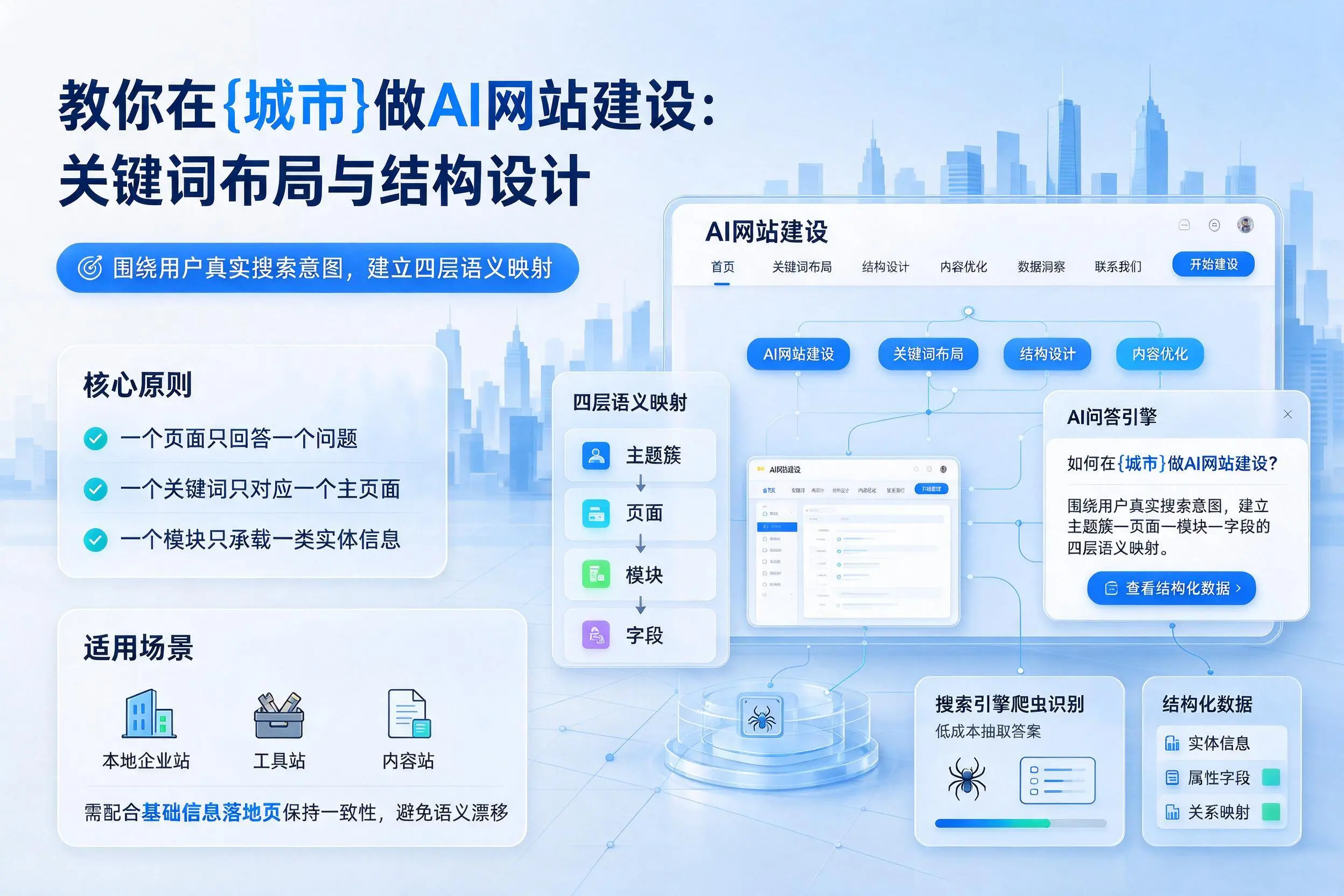 教你在湖北做AI网站建设:关键词布局与结构设计
