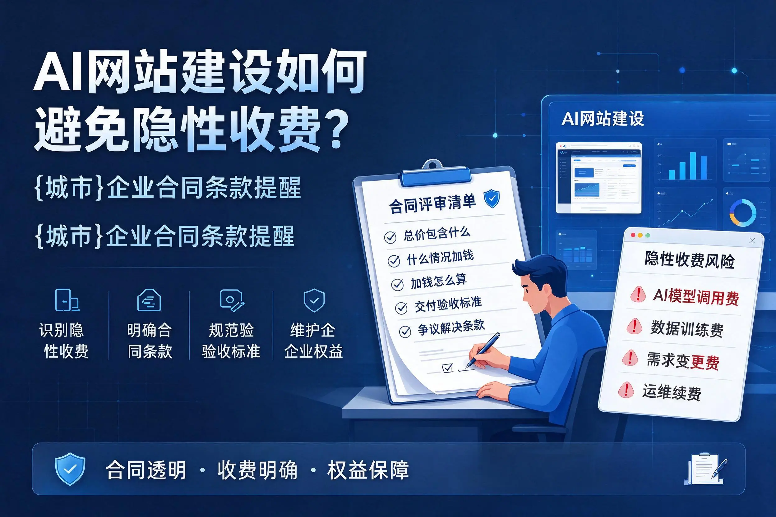AI网站建设如何避免隐性收费？湖北企业合同条款提醒